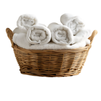 Towel in Basket on transparent Background png