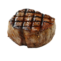 Tasty grilled beef fillet steak on isolated transparent background png