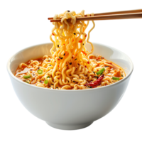 Noodles Bowl on isolated transparent background png