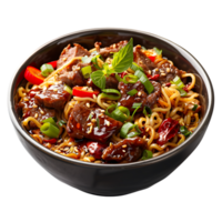 Noodles Bowl on isolated transparent background png