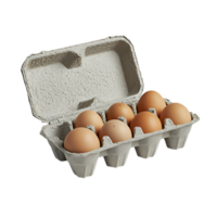 Egg carton on isolated transparent background png