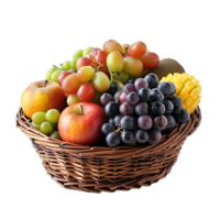 Fruta cesta en transparente antecedentes png