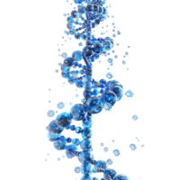 blauw dna keten Aan transparant achtergrond png