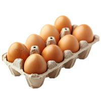 Egg carton on isolated transparent background png