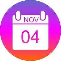 November Glyph Gradient Circle Icon Design vector