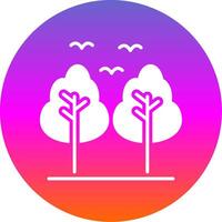 Forest Glyph Gradient Circle Icon Design vector