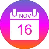 November Glyph Gradient Circle Icon Design vector