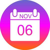 November Glyph Gradient Circle Icon Design vector