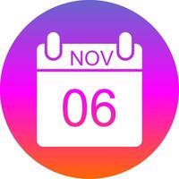 November Glyph Gradient Circle Icon Design vector