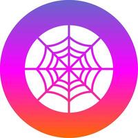 Spider Web Glyph Gradient Circle Icon Design vector