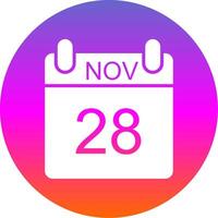 November Glyph Gradient Circle Icon Design vector