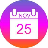 November Glyph Gradient Circle Icon Design vector