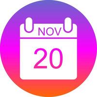 November Glyph Gradient Circle Icon Design vector