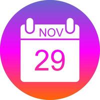 noviembre glifo degradado circulo icono diseño vector