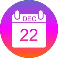 December Glyph Gradient Circle Icon Design vector