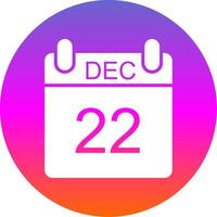 December Glyph Gradient Circle Icon Design vector