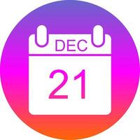 December Glyph Gradient Circle Icon Design vector