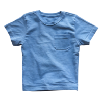 blue t-shirt on isolated transparent background png