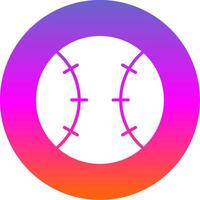 béisbol glifo degradado circulo icono diseño vector