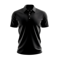 Man Black polo shirt on isolated transparent background png