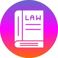 Law Book Glyph Gradient Circle Icon Design vector