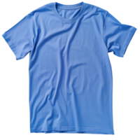 blue t-shirt on isolated transparent background png