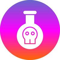 Poison Glyph Gradient Circle Icon Design vector