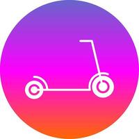 Kick Scooter Glyph Gradient Circle Icon Design vector