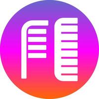 Comb Glyph Gradient Circle Icon Design vector