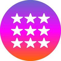 Stars Glyph Gradient Circle Icon Design vector