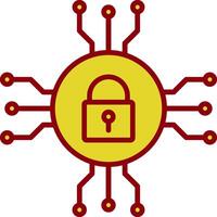 Network Security Vintage Icon Design vector