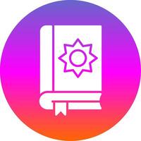 Holy Book Glyph Gradient Circle Icon Design vector