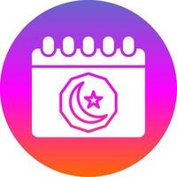 Ramadan Day Glyph Gradient Circle Icon Design vector