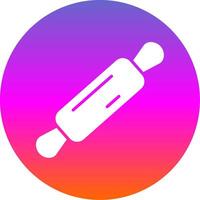 Rolling Pin Glyph Gradient Circle Icon Design vector