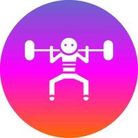 Workout Glyph Gradient Circle Icon Design vector