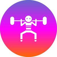 Workout Glyph Gradient Circle Icon Design vector