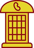 Phone Booth Vintage Icon Design vector