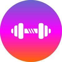 Barbell Glyph Gradient Circle Icon Design vector