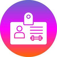 Member Card Glyph Gradient Circle Icon Design vector