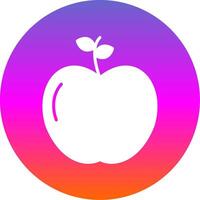 Apple Glyph Gradient Circle Icon Design vector