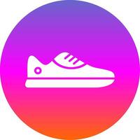 Sneaker Glyph Gradient Circle Icon Design vector