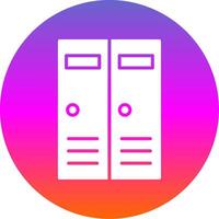 Lockers Glyph Gradient Circle Icon Design vector