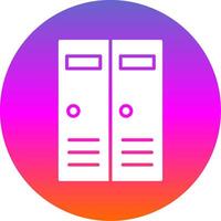 Lockers Glyph Gradient Circle Icon Design vector