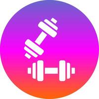 Dumbell Glyph Gradient Circle Icon Design vector