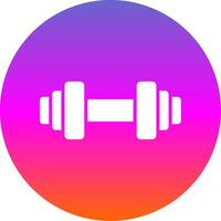 Barbell Glyph Gradient Circle Icon Design vector