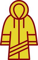 Raincoat Vintage Icon Design vector