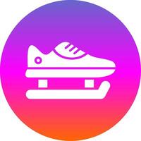 Skate Shoes Glyph Gradient Circle Icon Design vector