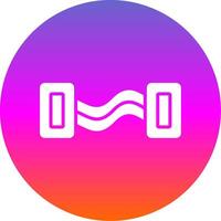 Chest Expander Glyph Gradient Circle Icon Design vector