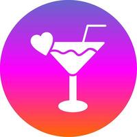 Cocktail Glyph Gradient Circle Icon Design vector