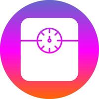 Weight Scale Glyph Gradient Circle Icon Design vector